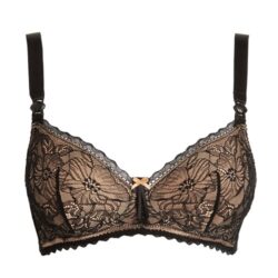 Soutien gorge d'allaitement - Iris Noir - Cache cœur