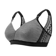 Soutien gorge grossesse et allaitement - Serena Gris - Cache Cœur