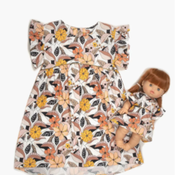 Robe “DAISY” en coton double gaze - Collection Duo Poupon & Enfant - Narcisse - Minikane