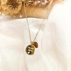 Collier "Maman EN OR " en acier inoxydable - Milë Mila