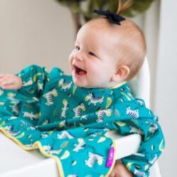 Bavoir imperméable manches longues pour plateau - Zebre - Tidy Tot