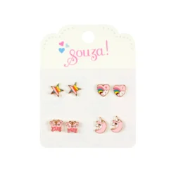 Lot de 4 boucles d’oreilles à clou – Miracle – Souza !