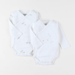 Set 2 bodys croisés, jersey Bio manches longues - Noukie's