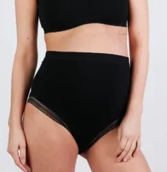 Culotte taille haute sans couture Milk noir - Cache Coeur