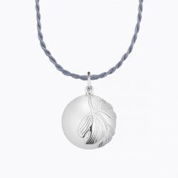 Bola de grossesse – Ginkgo Argent – Cordon gris – Ilado