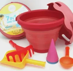 Set de 7 jeux de plage – Rouge – Compactoys