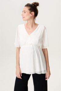Blouse de grossesse et d’allaitement – Alisa crème – Noppies