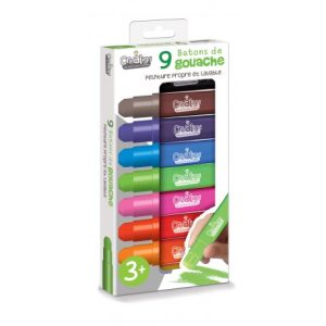 Bâton de gouache – 9 couleurs – CréaLign’