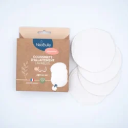 Lot de 4 coussinets d’allaitement lavables – Néobulle