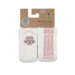 Lot de 2 chaussettes antidérapantes - Coton BIO - Chat - Lässig