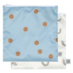 Lot de 2 pochettes pour snack – Happy Rascals Smile – Lassig