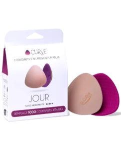 Coussinets d’allaitement lavables Essentiel Jour – 1 paire – Curve