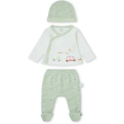 Ensemble en coton pour prématuré – Vert – Yatsi