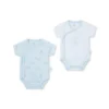 Lot de deux body manches courtes – 1 mois – Eléphant – Yatsi