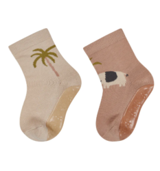 Lot de 2 chaussettes antidérapantes - Palme Éléphant - Sterntaler